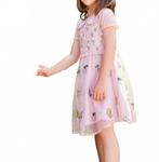 Розовое платье с вышитым воротником Sasha+Z - фото 3