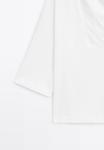 Блуза Massimo Dutti FUNNEL NECK WITH ELBOW SLEEVES, White - фото 7