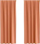 Плотные шторы с кольцами, 2 шт., терракотовые, 225 x 140 см vidaXL - фото