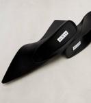 Квадратные мюлены на платформе 75 мм сатиновые Alaïa, Noir - фото 5