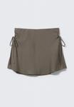 Юбка Weekday RUCHED MINI SKIRT, Dark Mole/Light Brown - фото 3