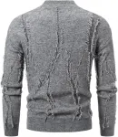 Мужской однотонный свитер Casual Loose Pullover - фото 4