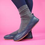 Балетки Samara Foldable Ballet Flat из темно-синей кожи Yosi Samra - фото 5