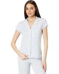 Пижама Eberjey Gisele - The Cropped Pajama Set, цвет Ice Blue/Ivory - фото 2