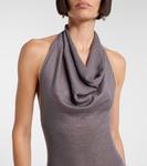 Платье макси с халтернеем Reed Aya Muse, Charcoal Grey Melange - фото 4