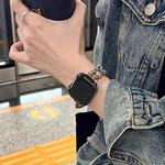 IBOANN Часы Strap Apple Compatibility Bead Material, Vintage Single Wrap Belt-Brown - фото 7