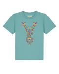 Рубашка watabout.kids Floral Deer, бирюзовый - фото