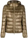 Глянцевый пуховик Herno, зеленый - фото