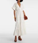 Длинное платье из хлопка Adriana Degreas, белый - фото 2