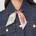 HERMES Шелковый шарф Women's Pink - фото 2