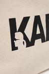 Хлопковая сумка Karl Lagerfeld, бежевый - фото 4