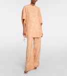 Шелковая блузка с принтом Stella Mccartney, мультиколор - фото 2