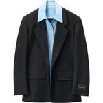 Слоёный однобортный блейзер Alexander Wang, черный - фото