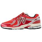 Футболка Aimé Leon Dore Red Grey New Balance, красно-белая - фото