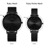 Часы Ruby Petite Black Mesh Burker - фото 8