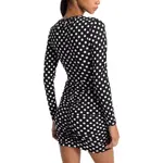 Платье Dot Ruched Stretch Matte Jersey MICHAEL KORS, белый - фото 4