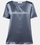 Шелковый топ Dida Max Mara, Acquamarine - фото