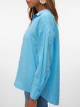 Блуза Vero Moda Oversized Shirt Seidig VMQUEENY, синий - фото 3