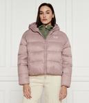 Куртка-бомбер женская Ea7 утепленная с капюшоном, розовый - фото