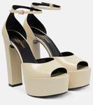 Кожаные сандалии Jodie 145 на платформе Saint Laurent, белый - фото