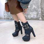 Ботильоны платформы Scaoruki, 110 Blue - фото 4