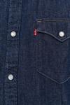 Хлопковая рубашка Levi's, темно-синий - фото 4