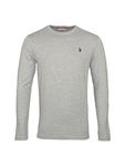 Лонгслив U.S. Polo Assn. Pullover, серый - фото