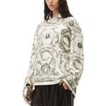 Шелковая рубашка с принтом "деньги" Alexander Wang, белый - фото 7