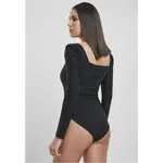 Боди Urban Classics с ребристыми рукавами, черный - фото 6