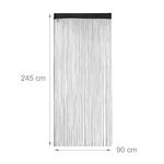 Relaxdays 4 х шторы из ниток, черные, 90x245, черный - фото 4