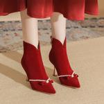 Ботильоны женские красный Ainer-Cat - фото 5