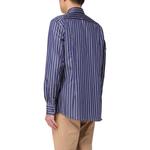 Полосатая рубашка с фигурным подолом HUGO BOSS, темно-синий - фото 6