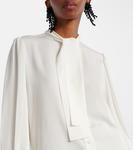 Шелковая блузка Melania Max Mara, Bianco Seta - фото 4