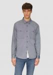 Рубашка на пуговицах классического кроя s.Oliver, серый - фото 2