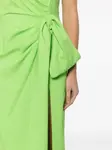 Платье макси со сборками MSGM, зеленый - фото 5