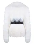 Дубленка с кожаной отделкой CHRISTINA CRAWFORD, белый - фото 2