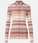 Рубашка из ламе с зигзагообразным узором Missoni, Multi Brown Tones On Light - фото