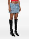 Мини-юбка средней посадки Alexander Wang, синий - фото 3