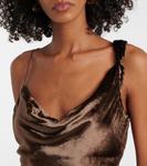 Асимметричное макси-платье Beaton Staud, Dark Chocolate - фото 4