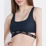 Лиф бикини без косточек с монограммой Hugo, синий - фото 4