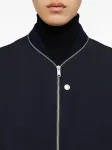 Шерстяной бомбер с молниями JIL SANDER, синий - фото 3