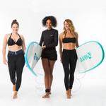 Женская футболка для серфинга с длинным рукавом, устойчивая к ультрафиолетовому излучению, черная Olaian - фото 12