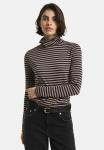 Топ GANT STRIPED TURTLENECK, Taupe Beige/Taupe - фото