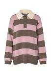 Джемпер Modström PELHAMMD STRIPE POLO, Lilac/Chocolate/Brown - фото 4