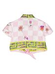 Versace Kids рубашка Blossom, розовый - фото 2