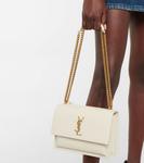 Сумка Sunset из кожи среднего размера Saint Laurent, белый - фото 2