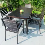 Комплект садовой мебели: 4 стула, стол резной, 150×90 см - фото 2