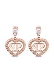 Серьги-подвески в форме сердца Philipp Plein, розовый - фото