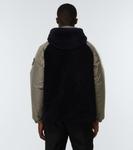 Пуховик с капюшоном и вставками из овчины Giorgio Armani, Raven - фото 4