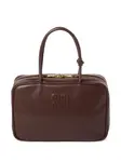 Сумка Beau с тисненым логотипом MIU MIU, коричневый - фото